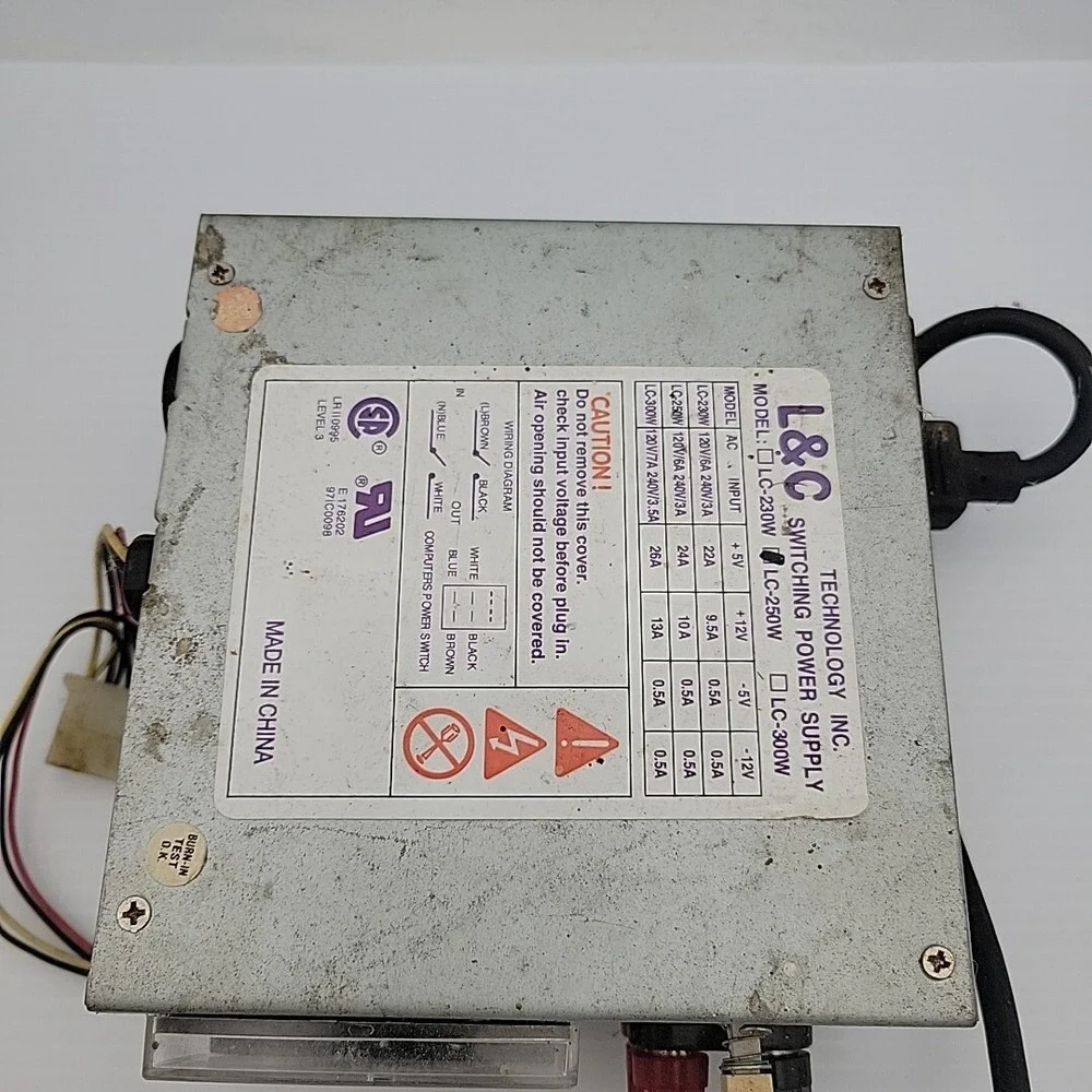 Vintage L&C TECHNOLOGY ATX PC SWITCHING POWER SUPPLY LC-250W‎